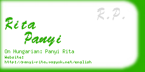 rita panyi business card